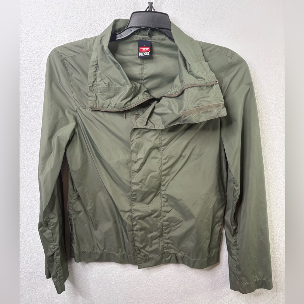 Diesel Medium Windbreaker Parachute Tech Light Green Jacket